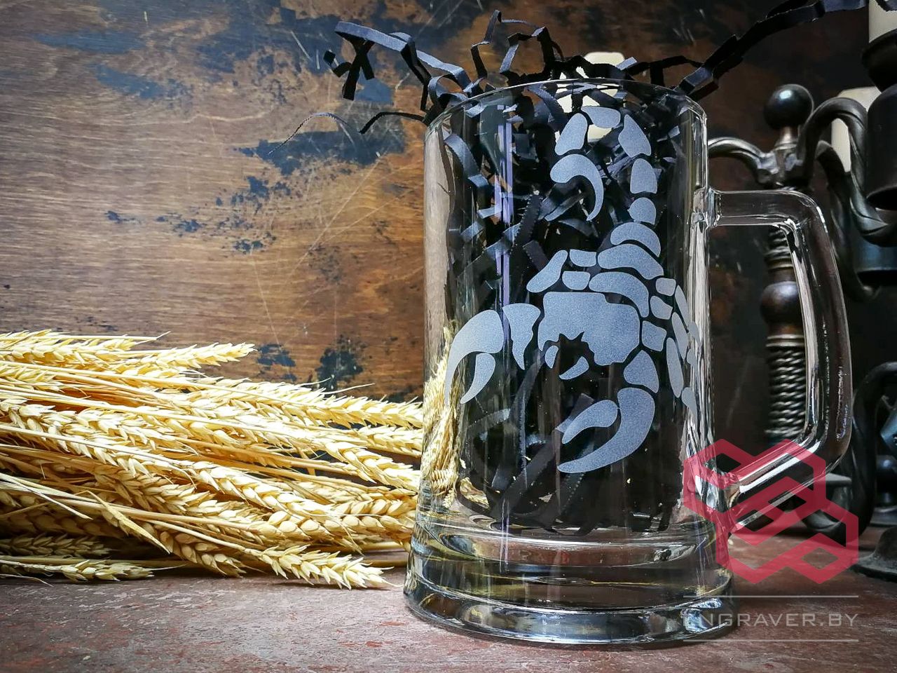 бокал, кружка для пива с гравировкой, именной бокал для пива в Минске